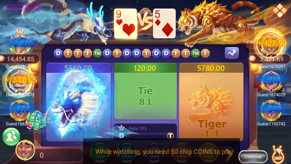 Teen Patti Sea dragon vs tiger game Teen Patti Sea dragon vs tiger