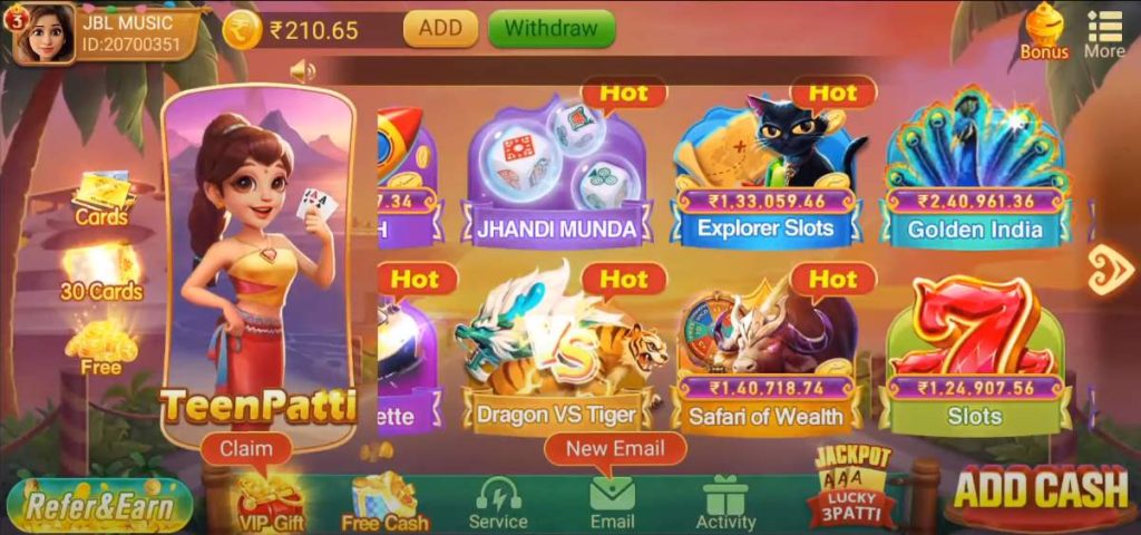 teen patti gold game lobby 3Patti Gold game lobby