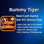 Rummy Tiger APK Download – Grab Rs.51 Signup Bonus and Play Rummy Ludo Teen Patti
